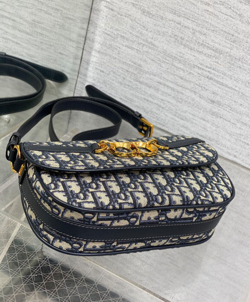 Christian Dior Small CD Besace Bag Dark Blue
